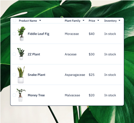 Product catalog